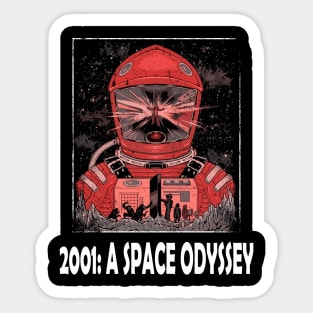 Bowman's Journey 2001 Space Odyssey Vintage Film Couture Graphic Tee Sticker